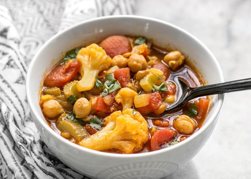 vegetable stew for a diet with 6 petals
